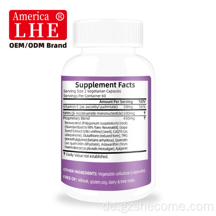 NMN Kapseln Anti Aging mit Resveratrol